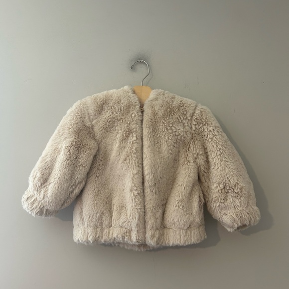 $16 ADD ON Zara‎ Kids Faux Fur Jacket 3-4Y Hanna Andersson Mini Boden Baby Gap - Picture 1 of 3
